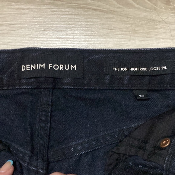 High-Waisted Dark Denim Jeans - Picture 2 of 4